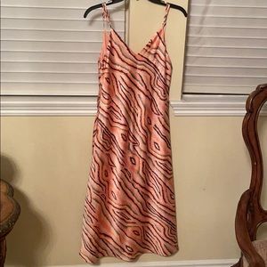 Bar III silk slip maxi dress zebra print